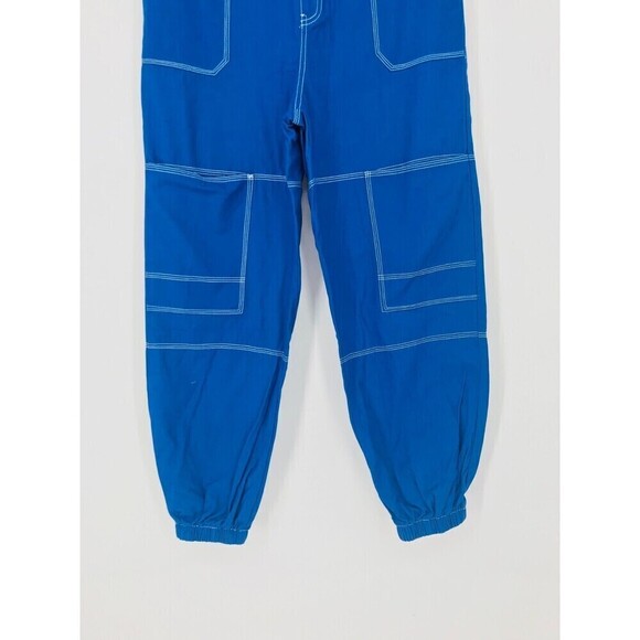 EDIKTED Royal Blue Cargo Pants 100% Cotton Baggy Lightweight Juniors Size L New‎ - Picture 16 of 16